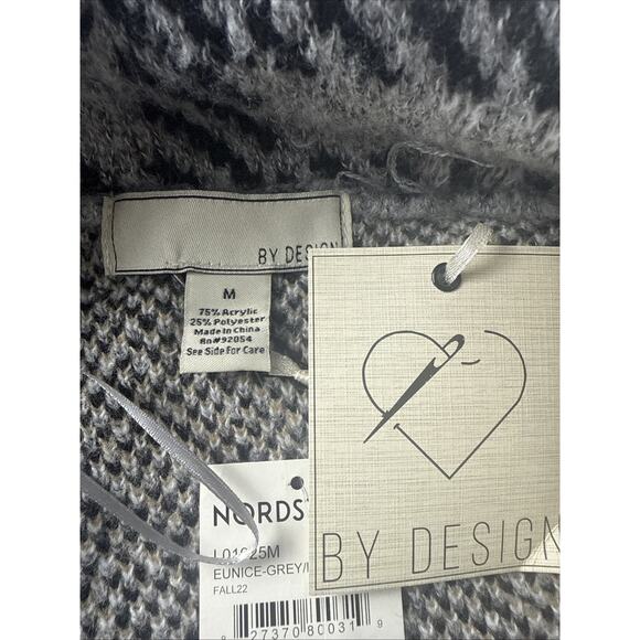 NWT By Design Rocco Gray Plaid Blazer Cardigan Open Front Size M - Picture 4 of 5